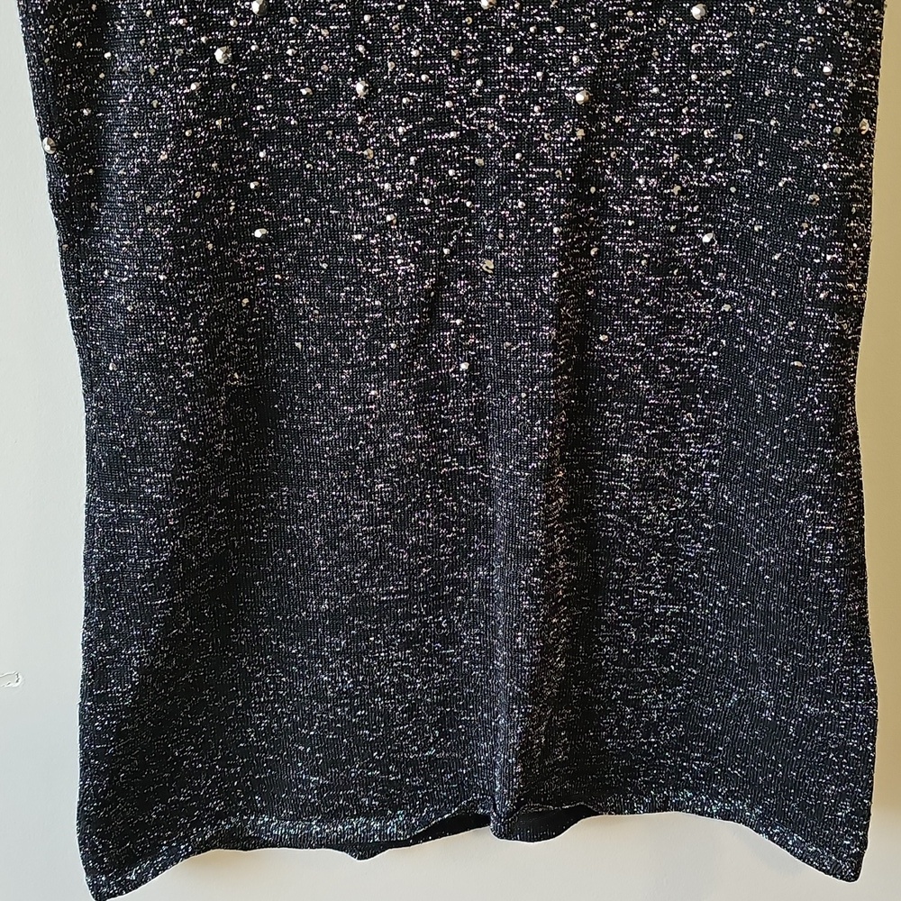 Le Chateau Glittery Black XS Tank Top - Picture 3 of 6